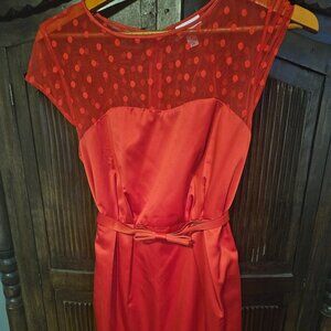Kate Young silk red dress